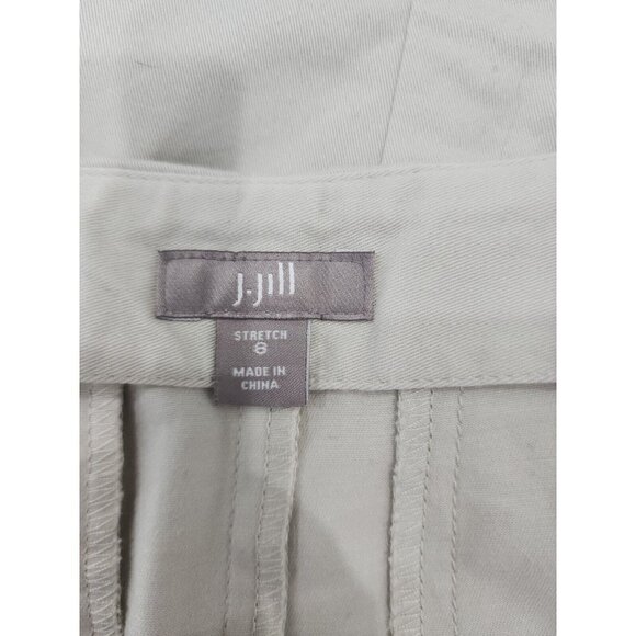 J. Jill mini skirt Cotton and Spandex Khaki Mini Straight Skirt Side Zip 8 - Picture 7 of 9